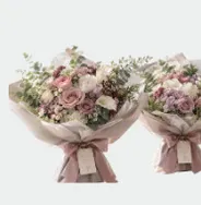 くすみピンクの贈呈用花束