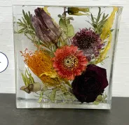 花を封入したブロック型レジン